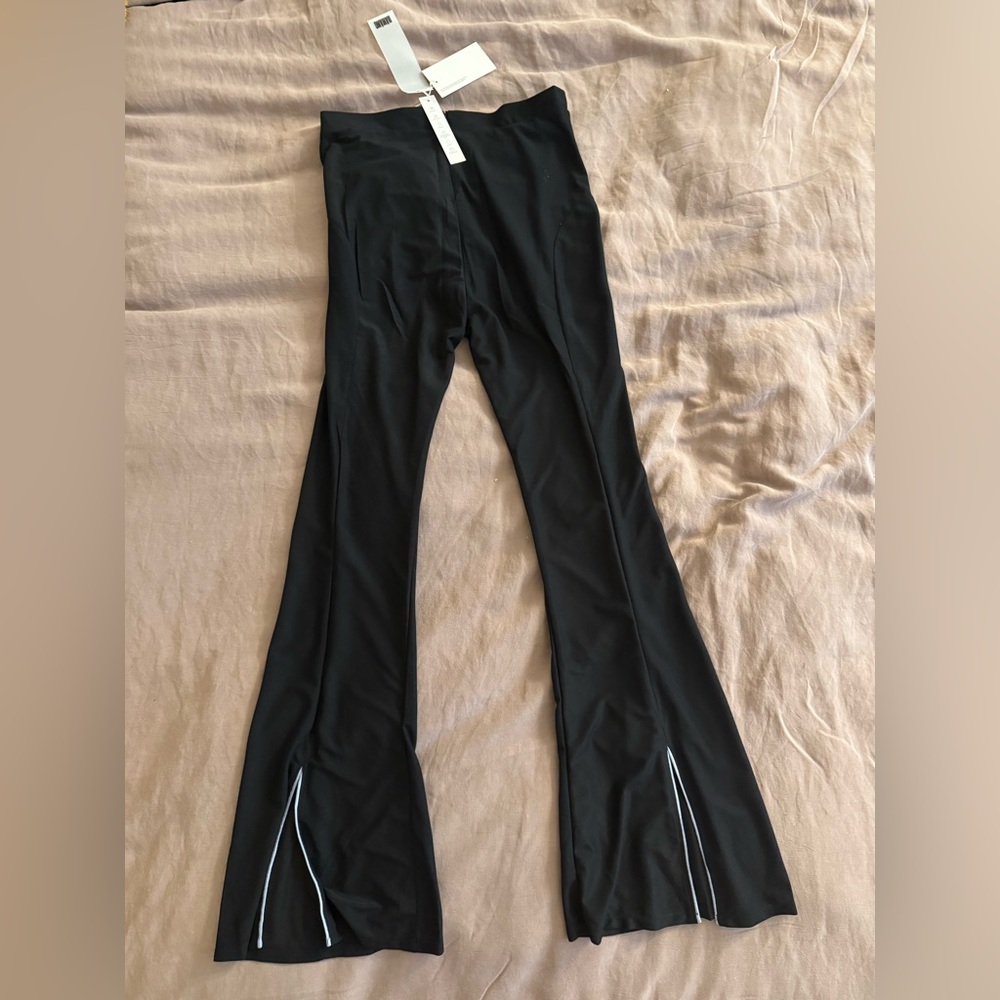 DAWANG Mid Rise Flare Black Pants - M - NWT - Picture 4 of 5